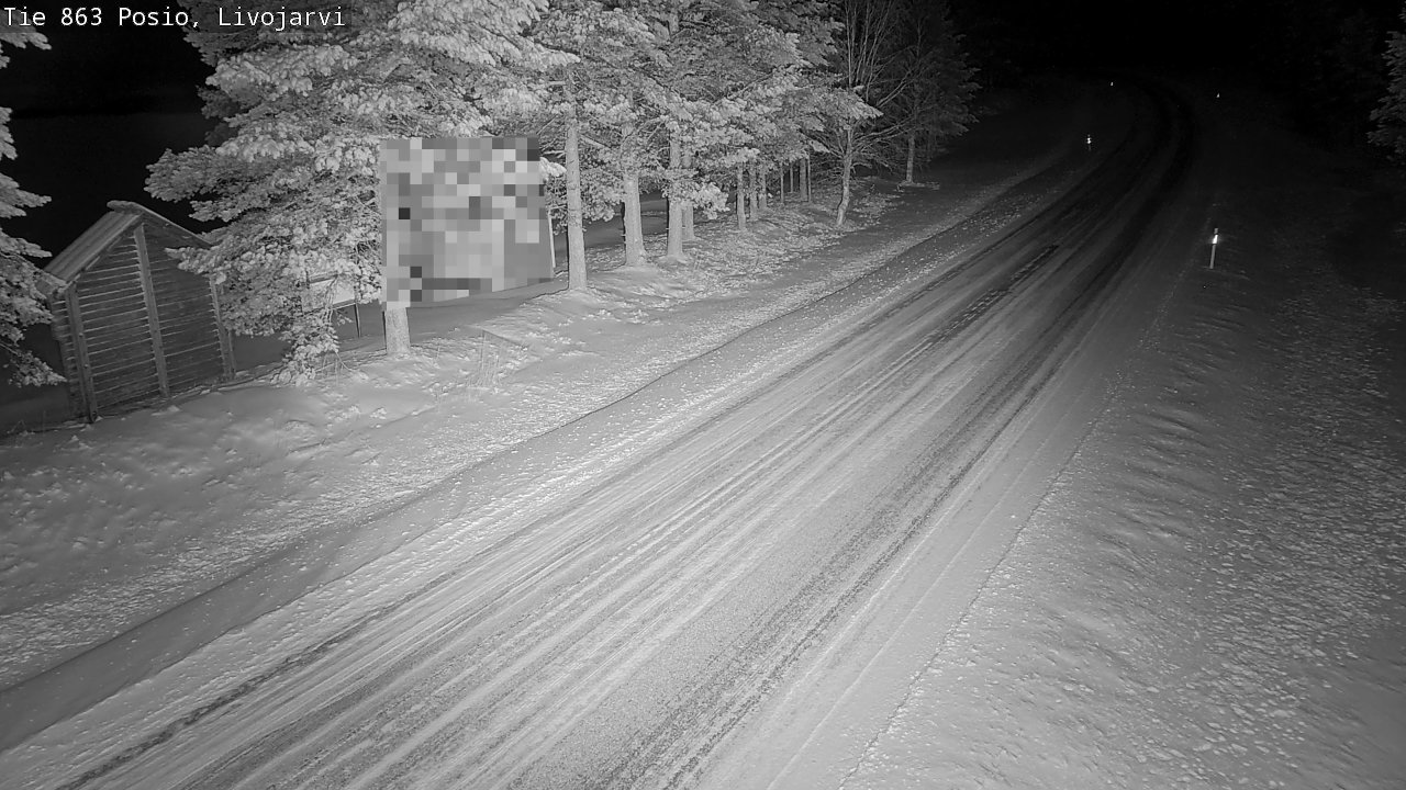 Weather Camera Image Väg 863 Livojärvi, Posio, Lappi