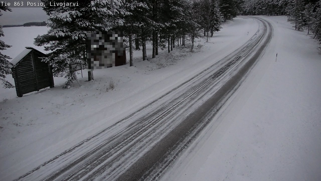 Weather Camera Image Väg 863 Livojärvi, Posio, Lappi