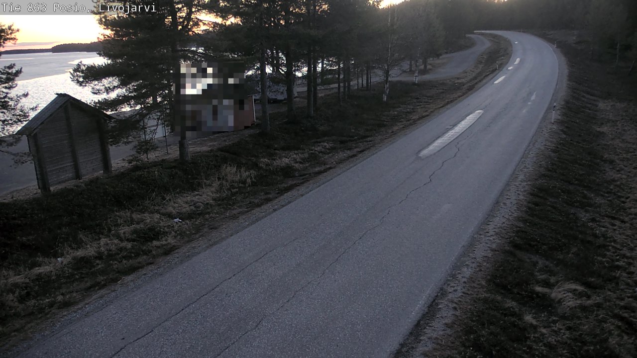 Weather Camera Image Väg 863 Livojärvi, Posio, Lappi