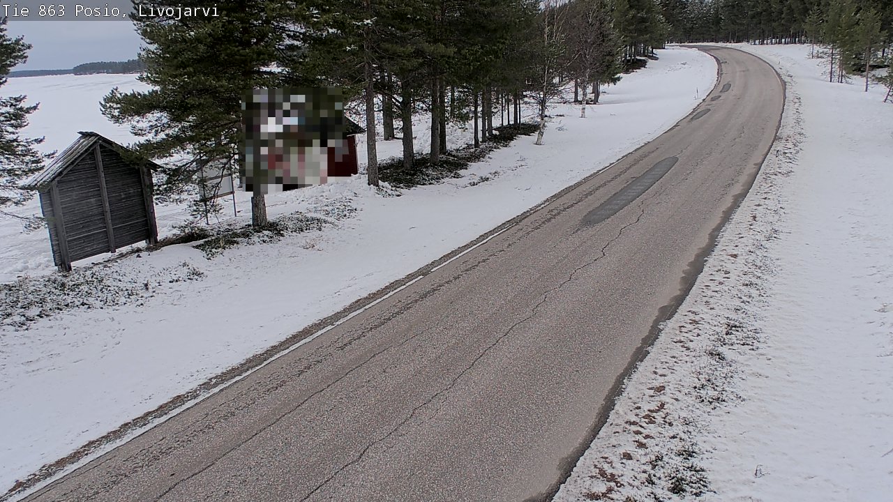 Weather Camera Image Väg 863 Livojärvi, Posio, Lappi