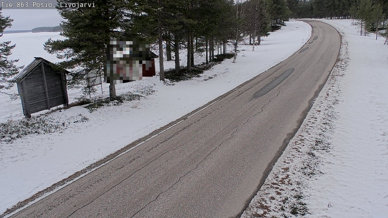 Weather Camera Image Väg 863 Livojärvi, Posio, Lappi