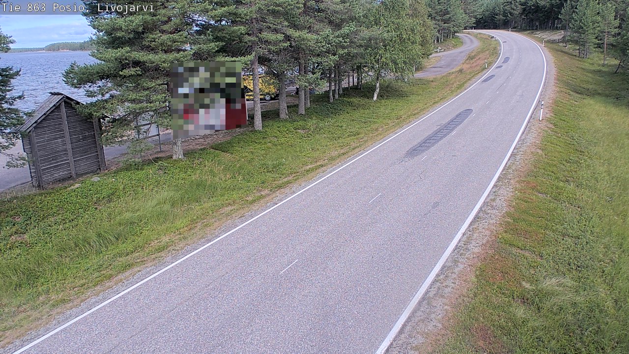 Weather Camera Image Väg 863 Livojärvi, Posio, Lappi