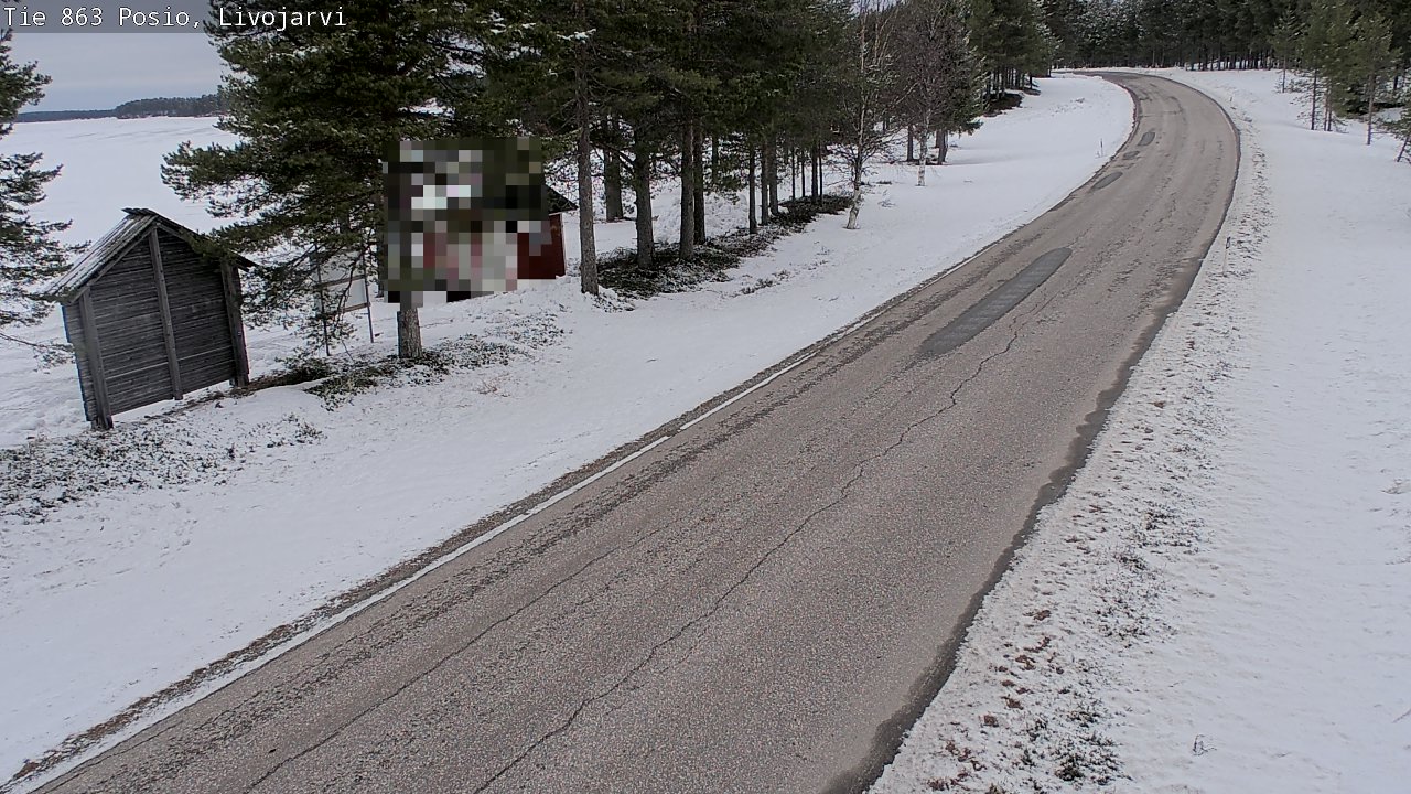 Weather Camera Image Väg 863 Livojärvi, Posio, Lappi