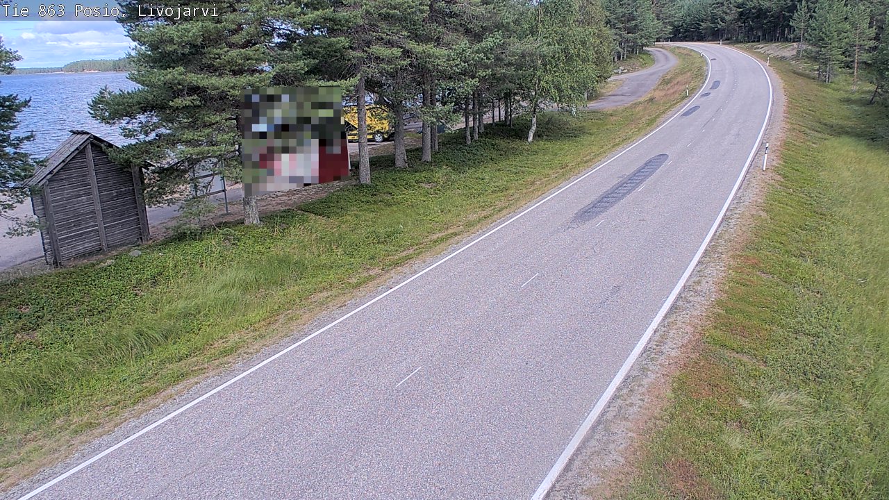 Weather Camera Image Väg 863 Livojärvi, Posio, Lappi