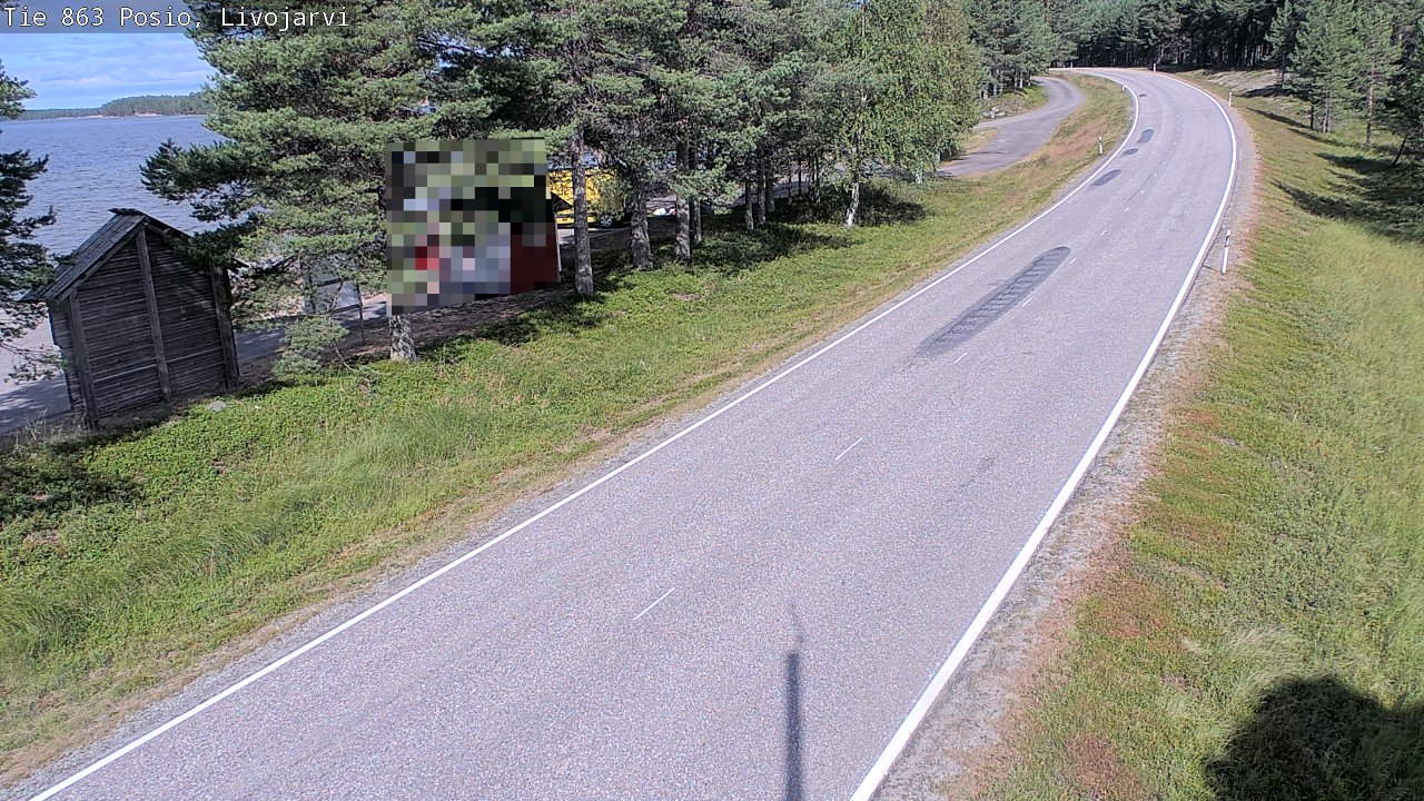 Weather Camera Image Väg 863 Livojärvi, Posio, Lappi