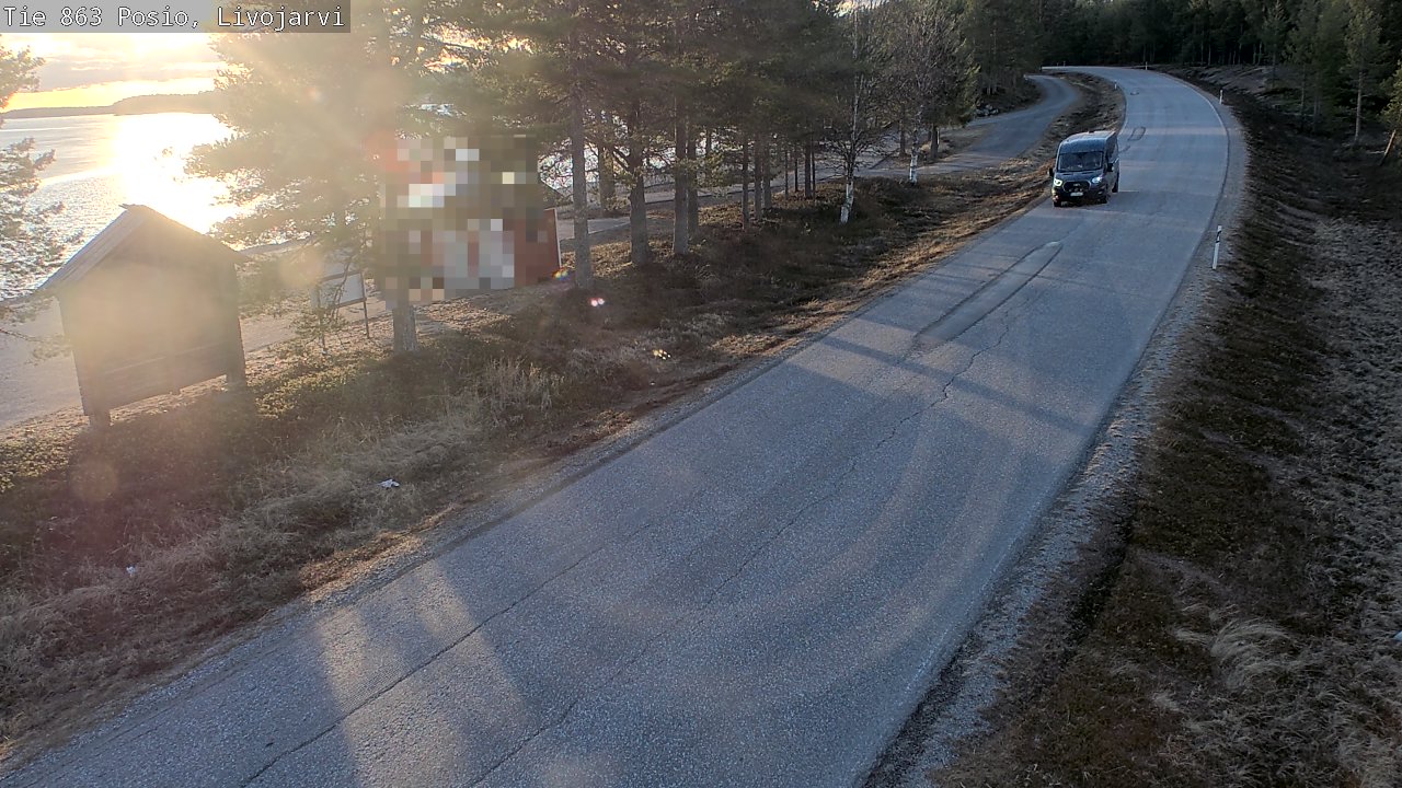 Weather Camera Image Väg 863 Livojärvi, Posio, Lappi