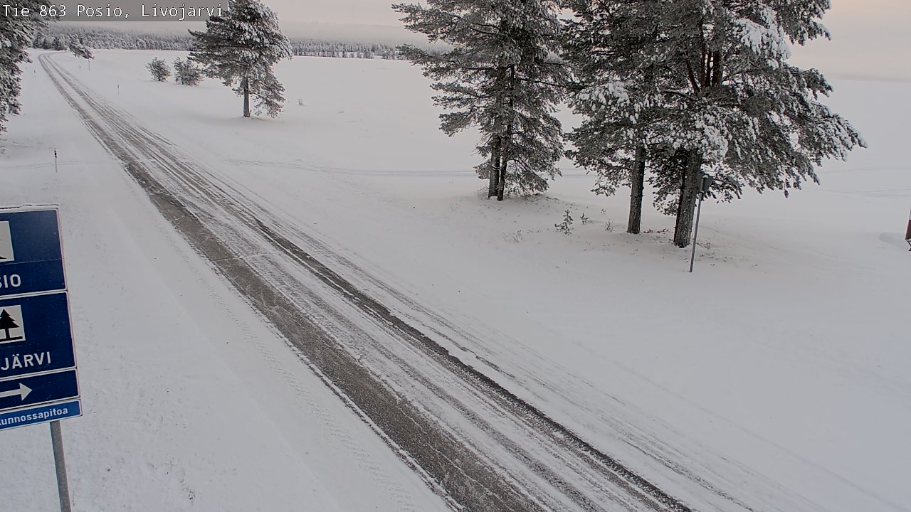 Weather Camera Image Väg 863 Livojärvi, Posio, Lappi