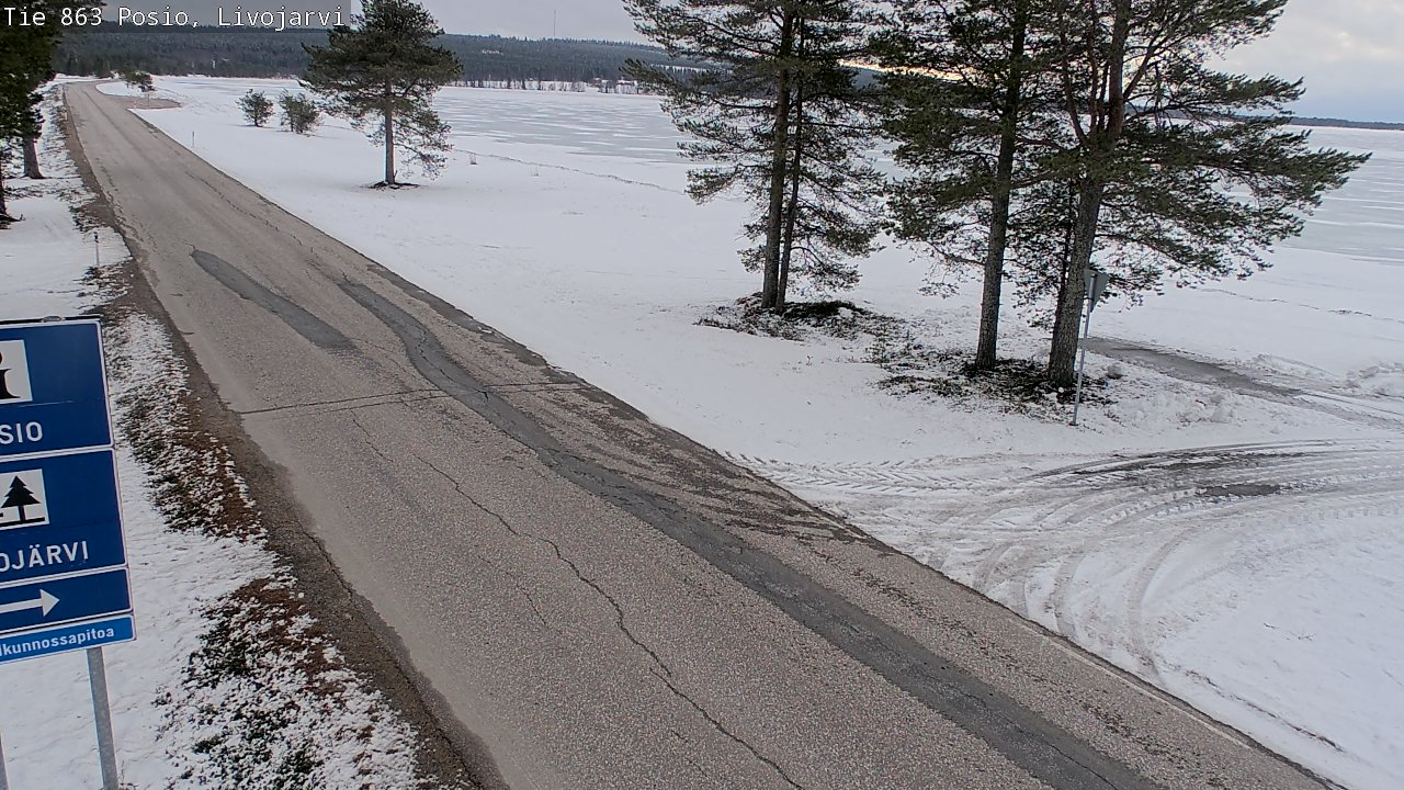 Weather Camera Image Road 863 Livojärvi, Posio, Lappi