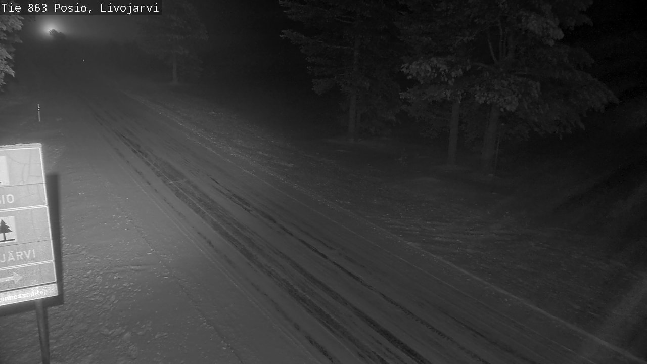 Weather Camera Image Väg 863 Livojärvi, Posio, Lappi