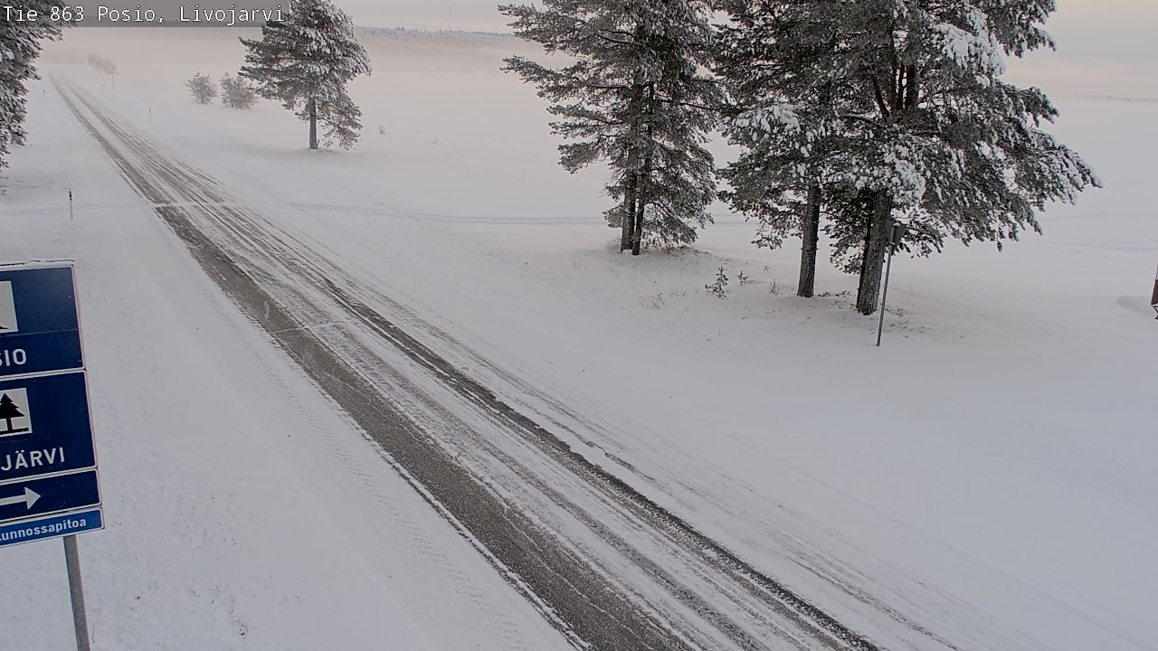Weather Camera Image Väg 863 Livojärvi, Posio, Lappi