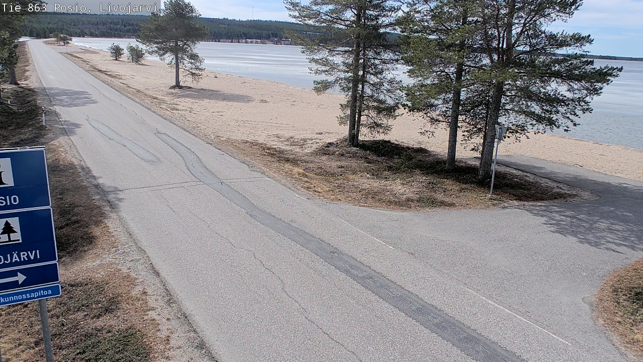 Weather Camera Image Väg 863 Livojärvi, Posio, Lappi