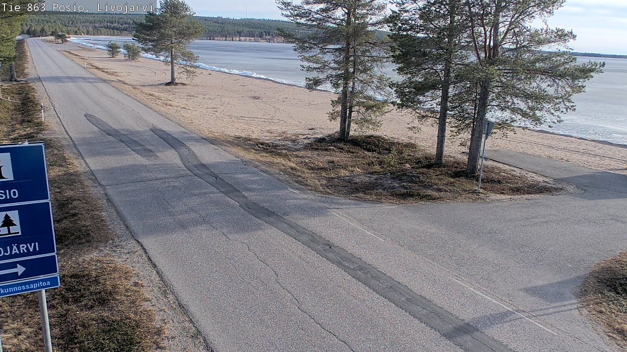 Weather Camera Image Väg 863 Livojärvi, Posio, Lappi