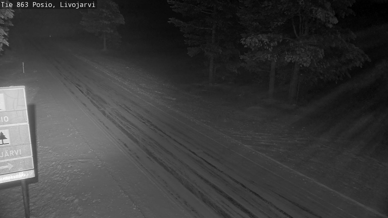 Weather Camera Image Väg 863 Livojärvi, Posio, Lappi