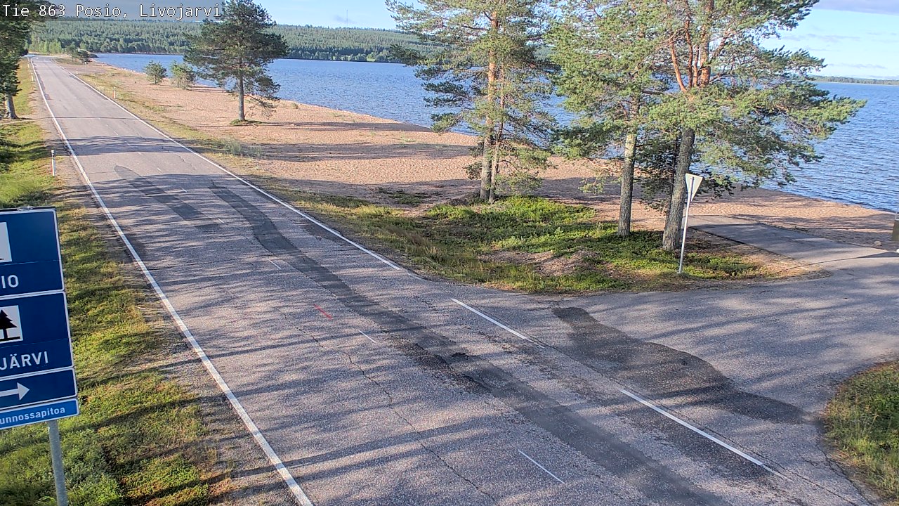 Weather Camera Image Road 863 Livojärvi, Posio, Lappi