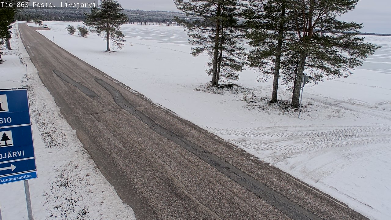 Kelikamerat Kuva Tie 863 Livojärvi, Posio, Lappi