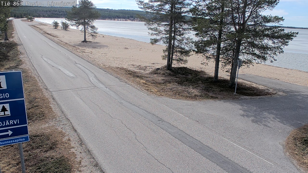 Weather Camera Image Väg 863 Livojärvi, Posio, Lappi