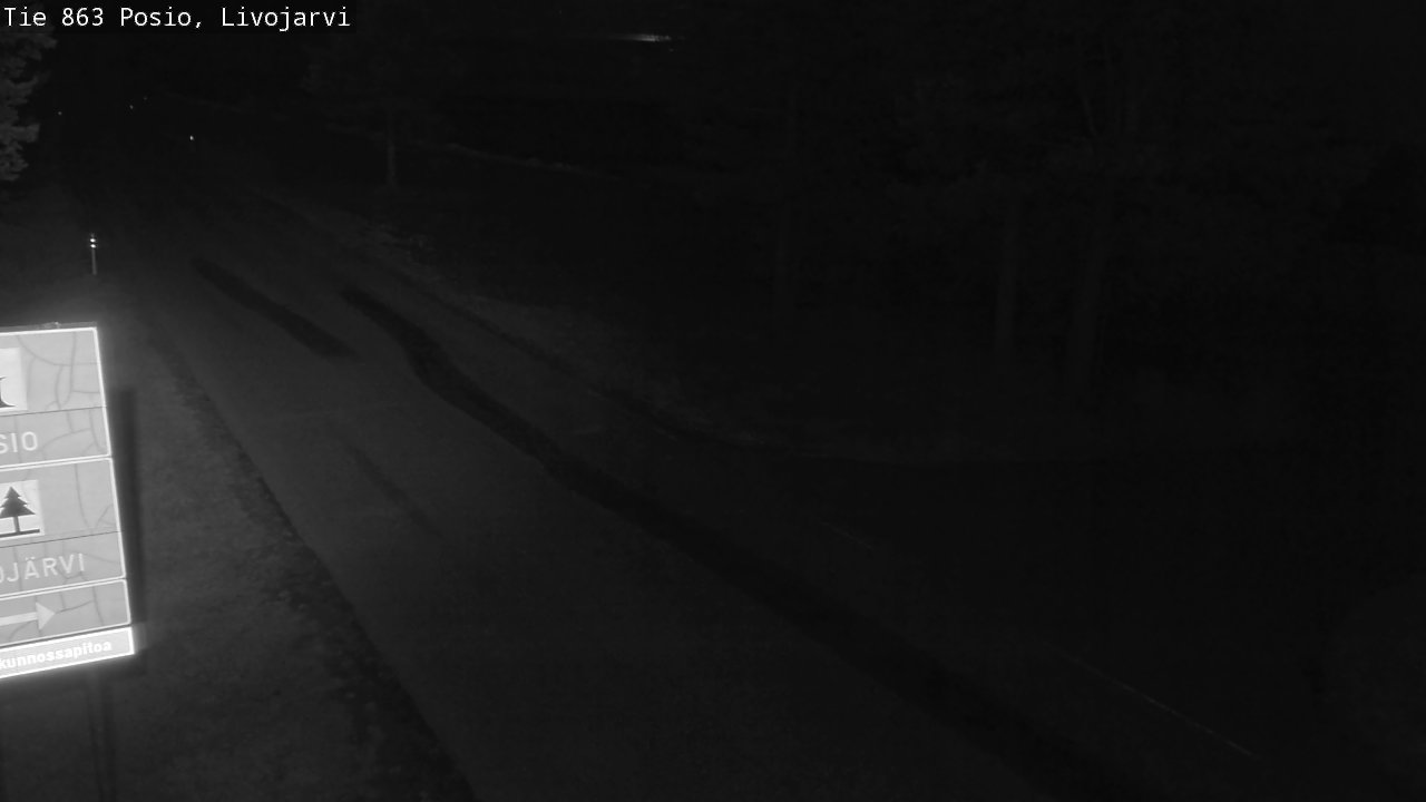 Weather Camera Image Väg 863 Livojärvi, Posio, Lappi