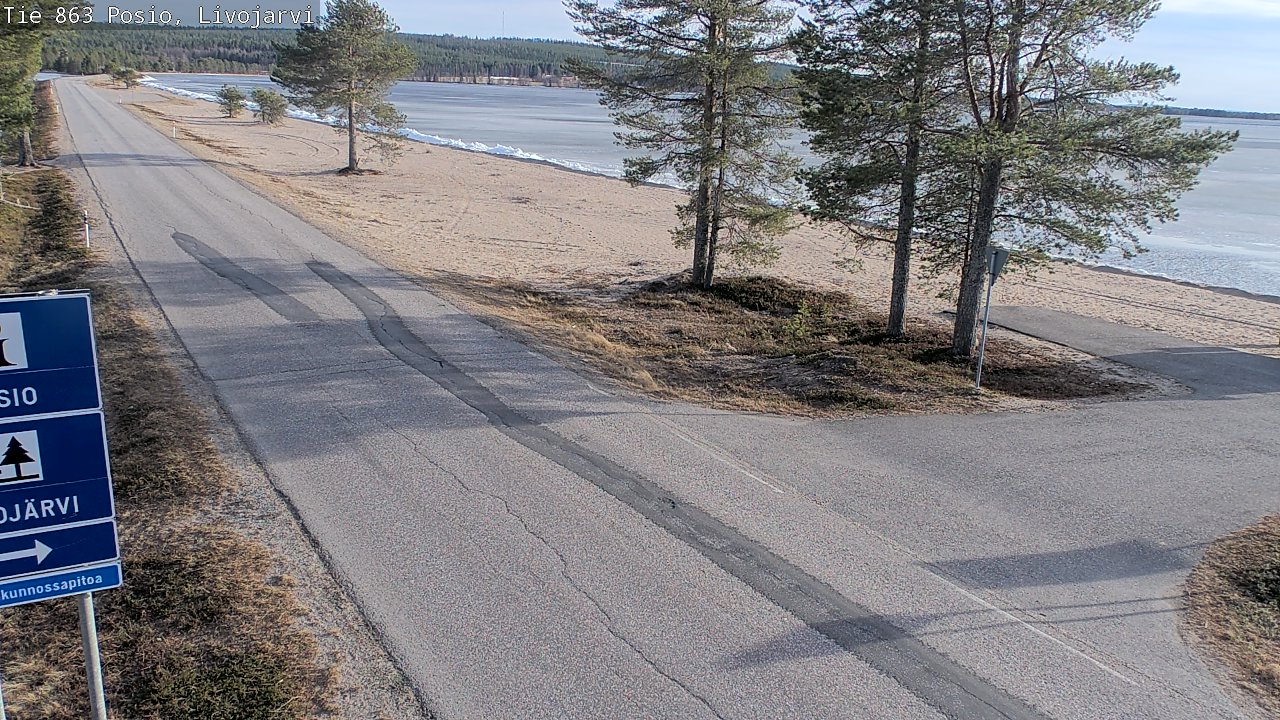 Weather Camera Image Väg 863 Livojärvi, Posio, Lappi