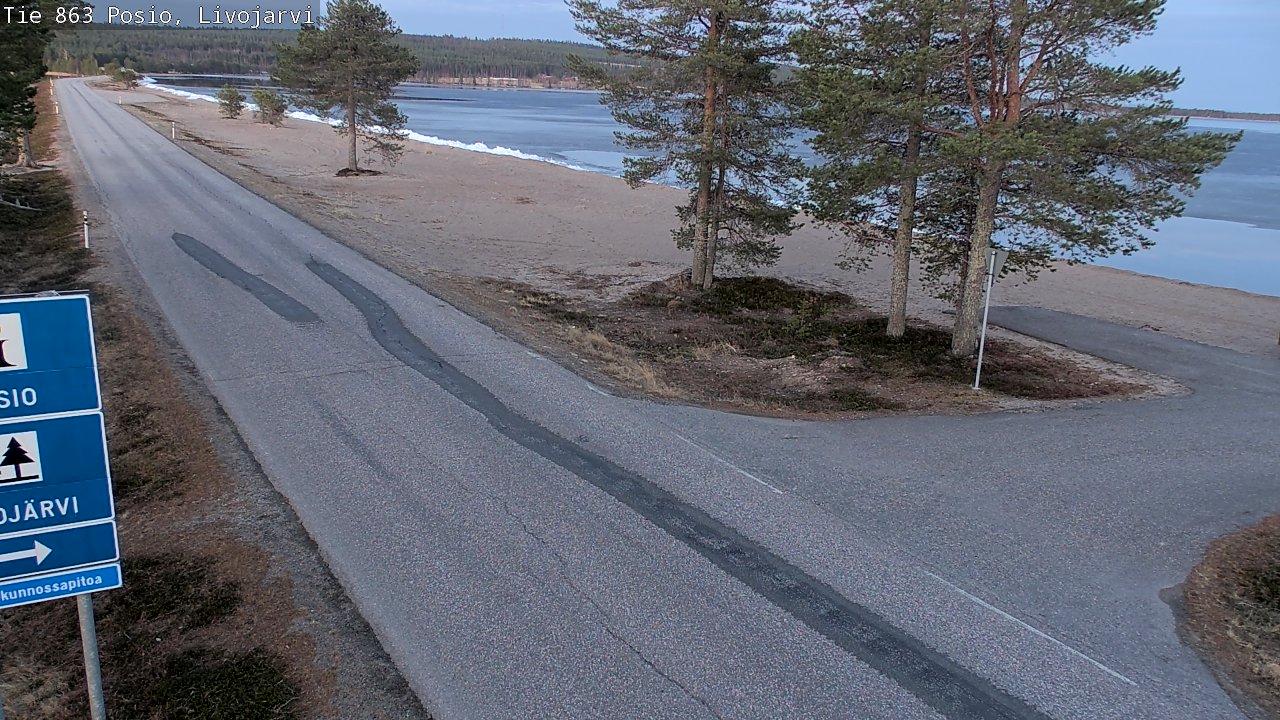 Weather Camera Image Väg 863 Livojärvi, Posio, Lappi