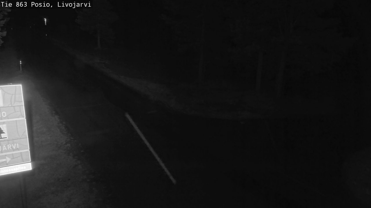 Weather Camera Image Väg 863 Livojärvi, Posio, Lappi