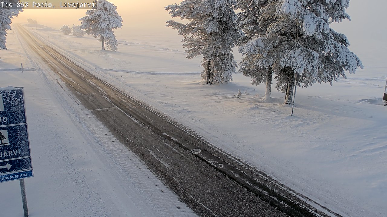 Weather Camera Image Road 863 Livojärvi, Posio, Lappi