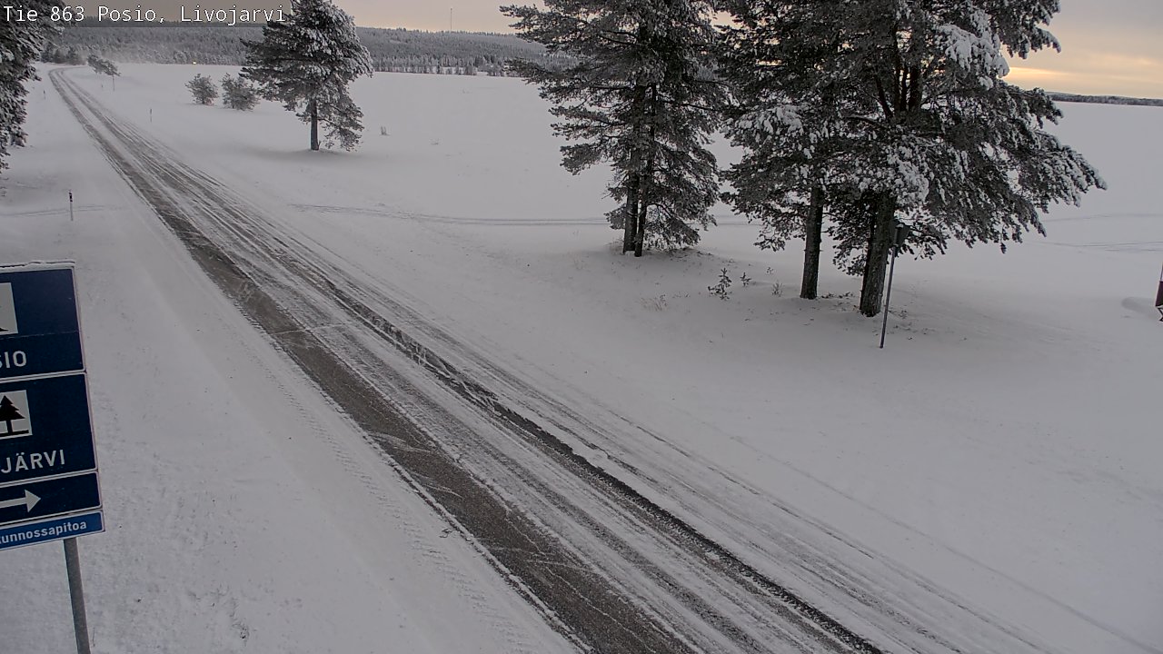 Weather Camera Image Road 863 Livojärvi, Posio, Lappi