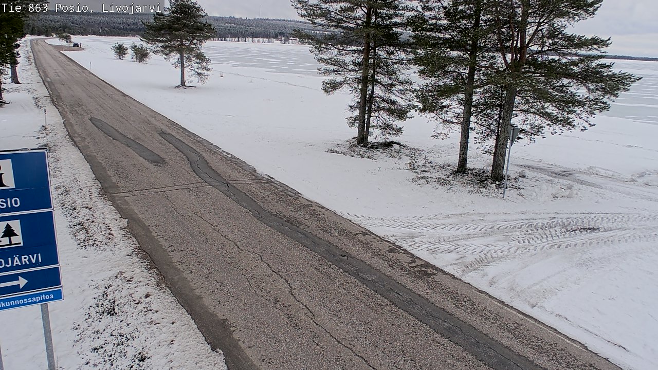 Weather Camera Image Väg 863 Livojärvi, Posio, Lappi