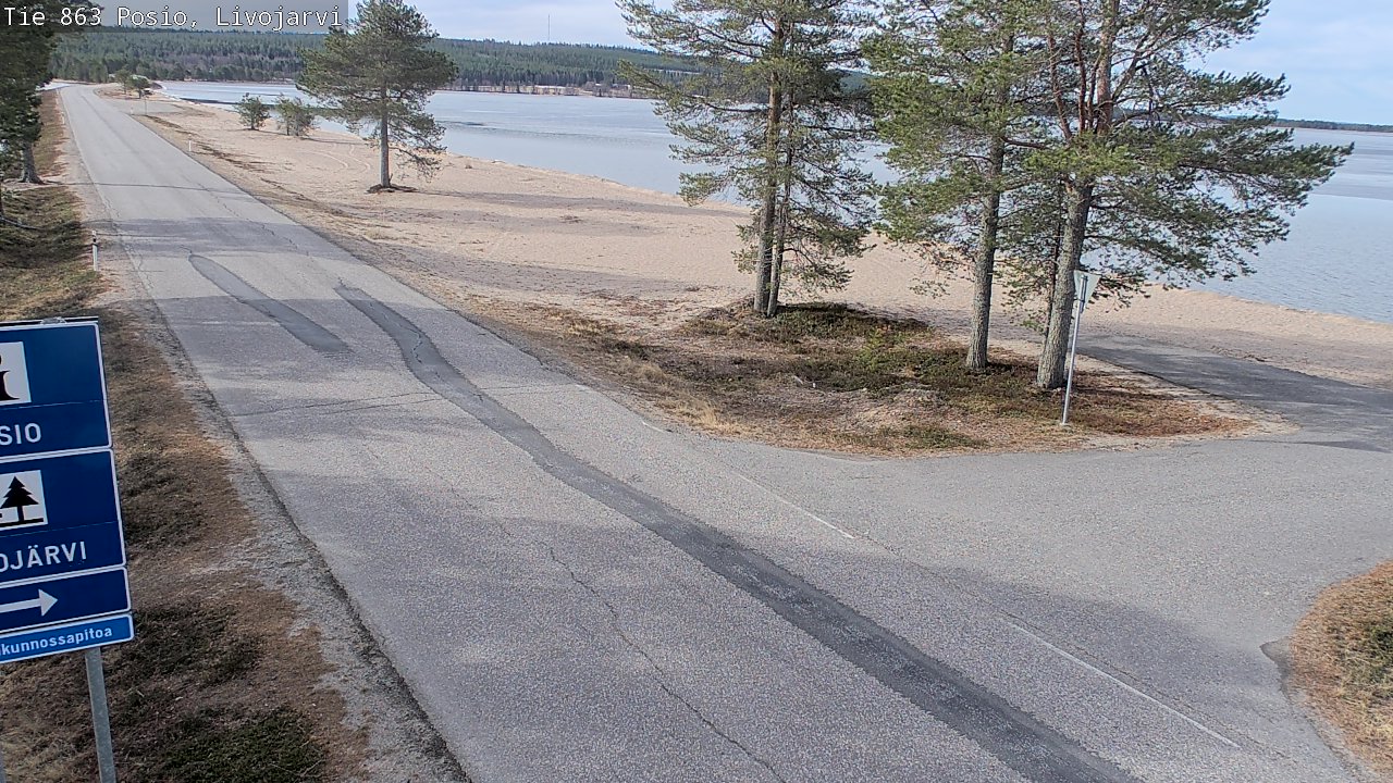 Weather Camera Image Väg 863 Livojärvi, Posio, Lappi