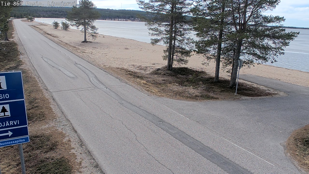 Weather Camera Image Väg 863 Livojärvi, Posio, Lappi