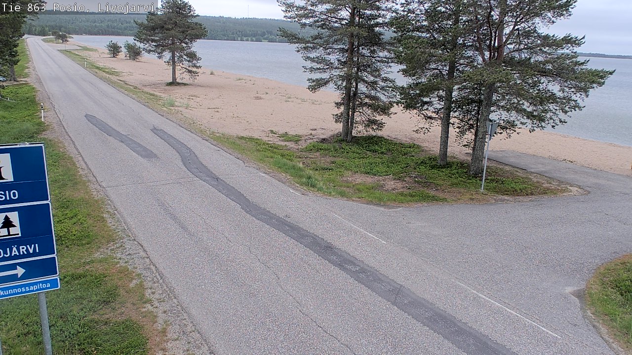 Weather Camera Image Road 863 Livojärvi, Posio, Lappi