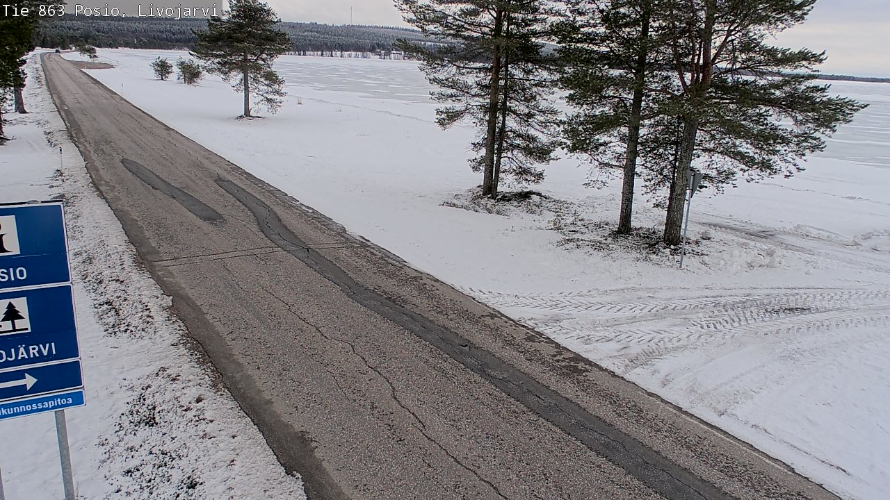 Weather Camera Image Väg 863 Livojärvi, Posio, Lappi