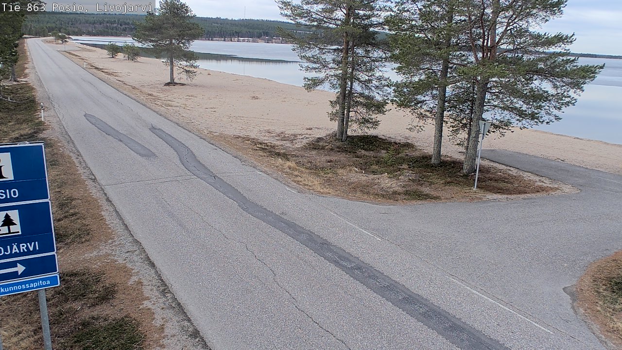 Weather Camera Image Väg 863 Livojärvi, Posio, Lappi
