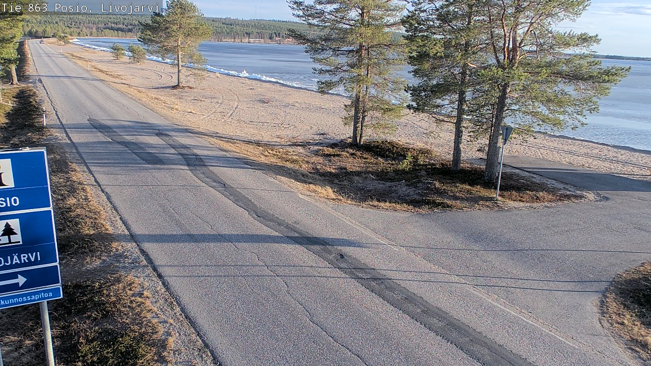 Weather Camera Image Väg 863 Livojärvi, Posio, Lappi