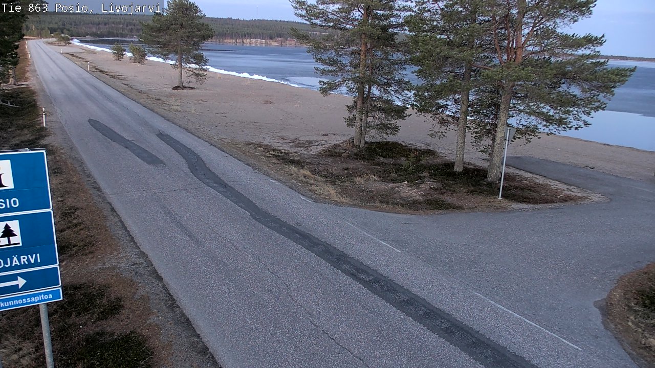 Weather Camera Image Väg 863 Livojärvi, Posio, Lappi