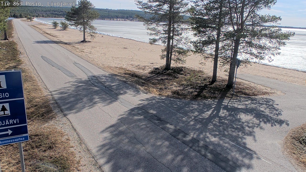 Weather Camera Image Väg 863 Livojärvi, Posio, Lappi