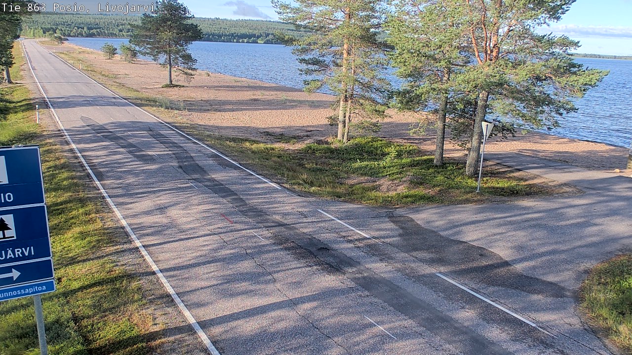 Weather Camera Image Road 863 Livojärvi, Posio, Lappi