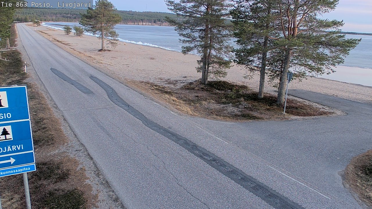 Weather Camera Image Väg 863 Livojärvi, Posio, Lappi