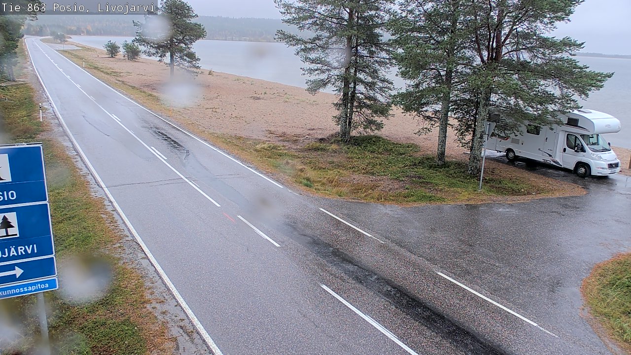 Weather Camera Image Väg 863 Livojärvi, Posio, Lappi