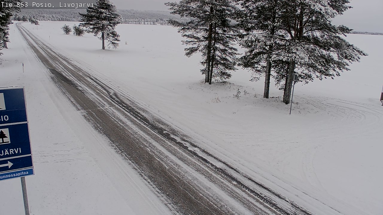 Weather Camera Image Road 863 Livojärvi, Posio, Lappi