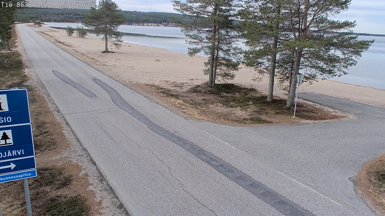 Weather Camera Image Väg 863 Livojärvi, Posio, Lappi