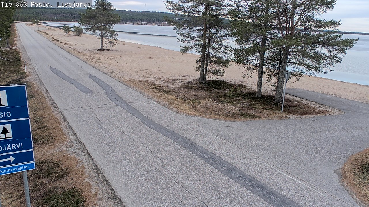 Weather Camera Image Väg 863 Livojärvi, Posio, Lappi