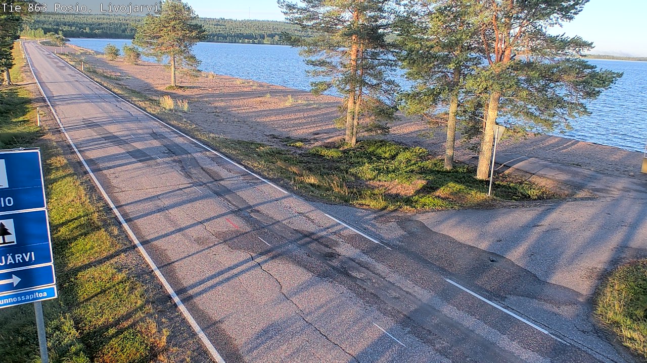 Kelikamerat Kuva Tie 863 Livojärvi, Posio, Lappi