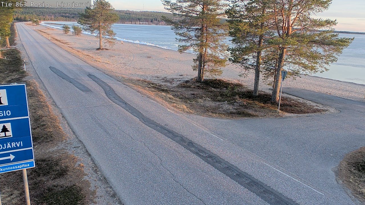 Weather Camera Image Väg 863 Livojärvi, Posio, Lappi
