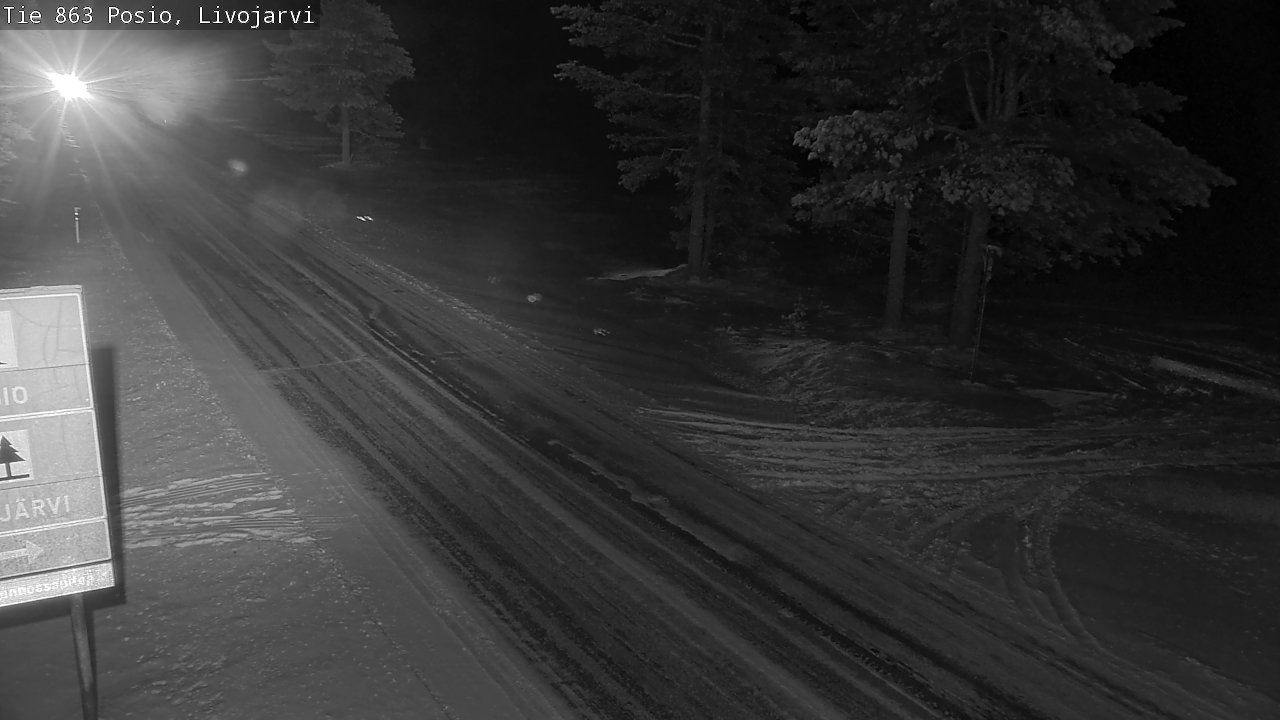 Weather Camera Image Road 863 Livojärvi, Posio, Lappi