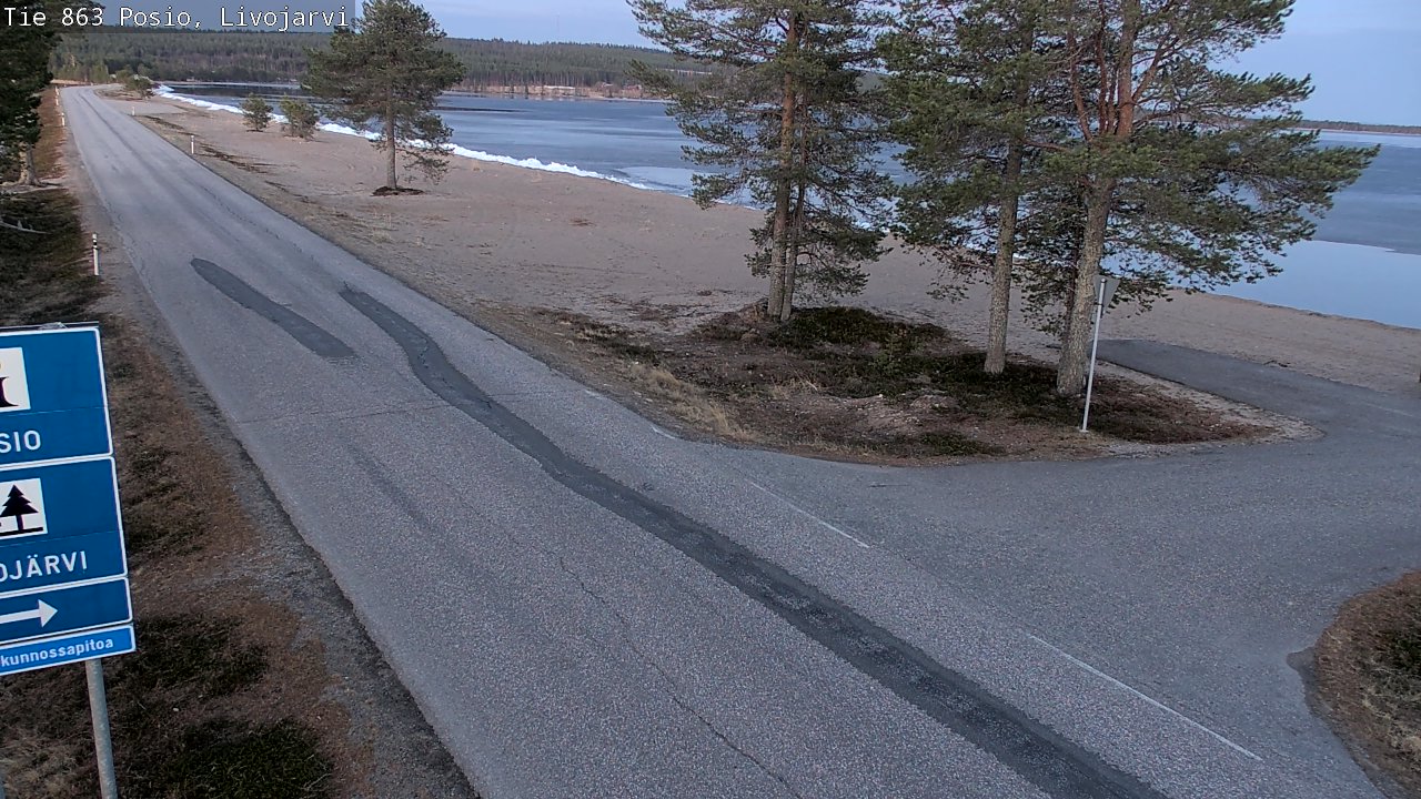 Weather Camera Image Väg 863 Livojärvi, Posio, Lappi
