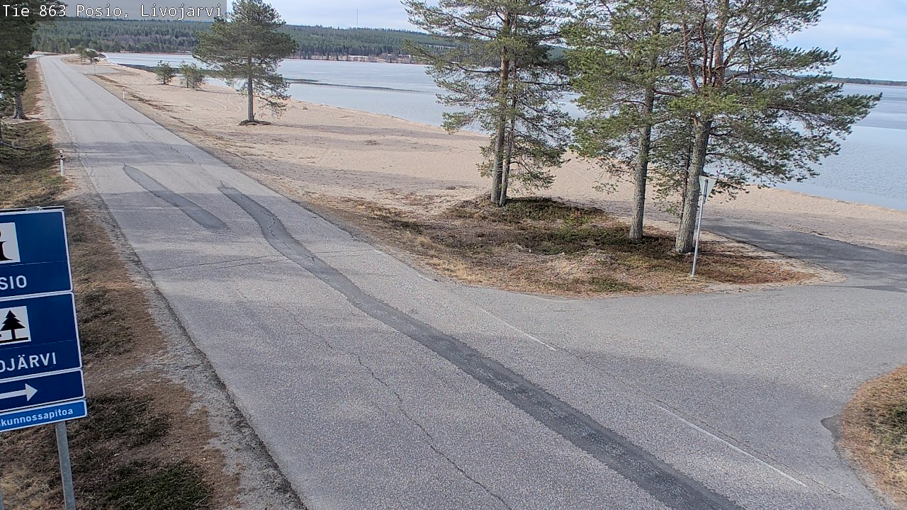 Weather Camera Image Väg 863 Livojärvi, Posio, Lappi
