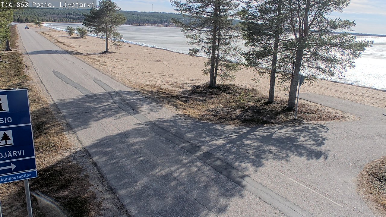 Weather Camera Image Väg 863 Livojärvi, Posio, Lappi
