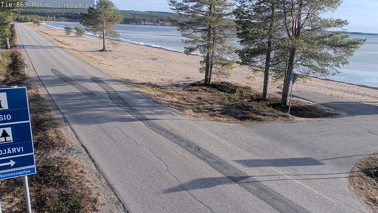 Weather Camera Image Väg 863 Livojärvi, Posio, Lappi
