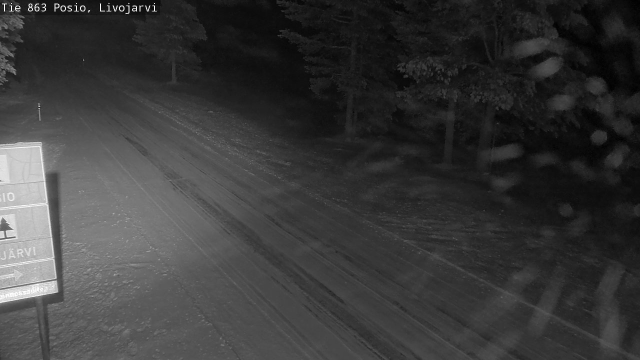 Weather Camera Image Väg 863 Livojärvi, Posio, Lappi
