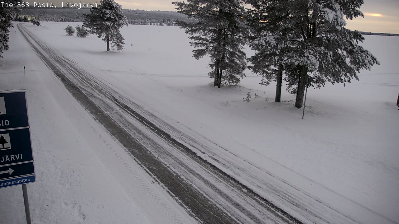 Weather Camera Image Road 863 Livojärvi, Posio, Lappi